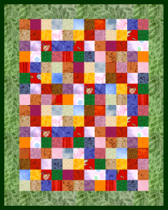 Postage Stamp Doll Quilt with Border