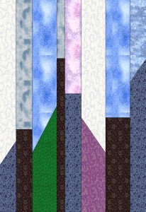 City scape quilt back
