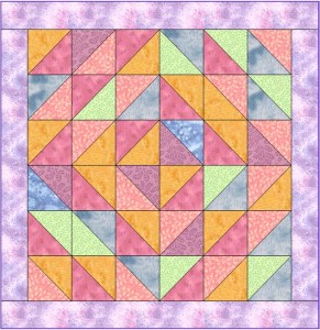 Triangle Sherbet Quilt for Craftsy