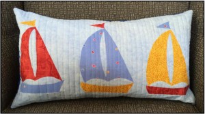 Pillow August Sailboat